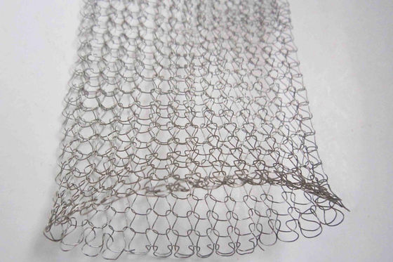 China 1 / 2 Strands 0.08mm Stainless Steel Knitted Wire Mesh For Tools ISO SGS Listed supplier