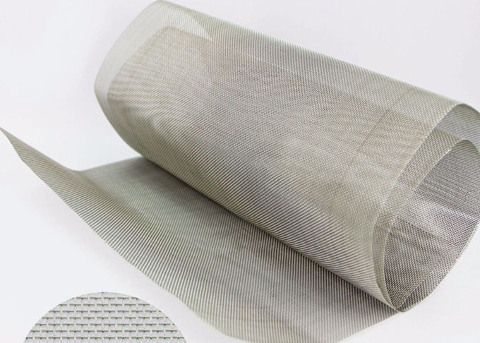 150 Micron Plain Weave Mesh , Metal Mesh Screen Filter Customized Width