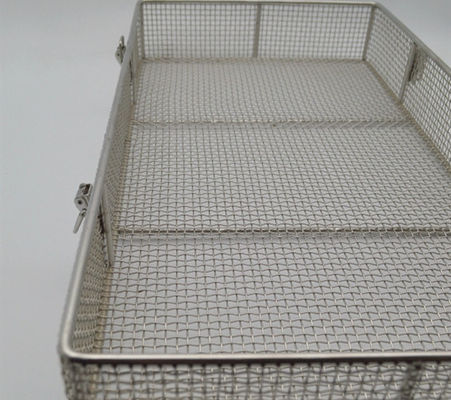 China 310S Stainless Steel Wire Mesh Medical Disinfect Basket Round / Square Shape supplier