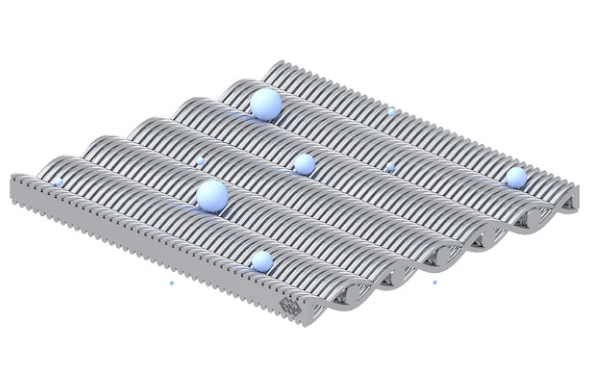 HIGH PERMEABILITY Flow-optimised ODW filter screen mesh for waste water filtration